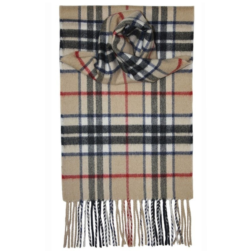 The Plaid Long Cashmere Scarf