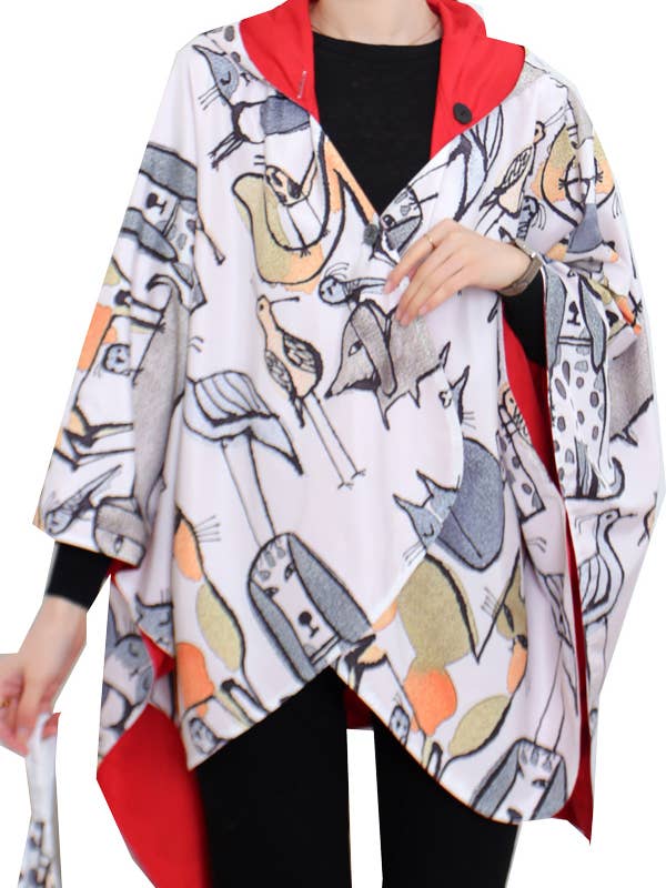 Reversible Rain Cape Animal Prints
