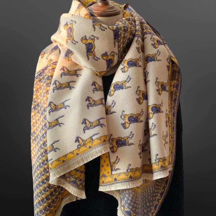 Prancing Pony Equestrian Horse Scarf