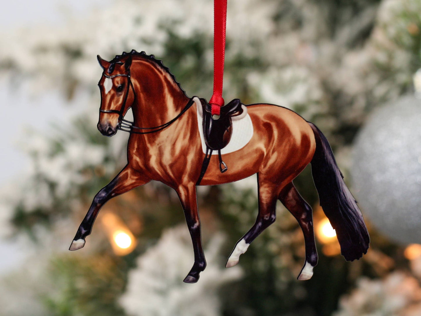 Classy Equine Dressage Horse Ornament