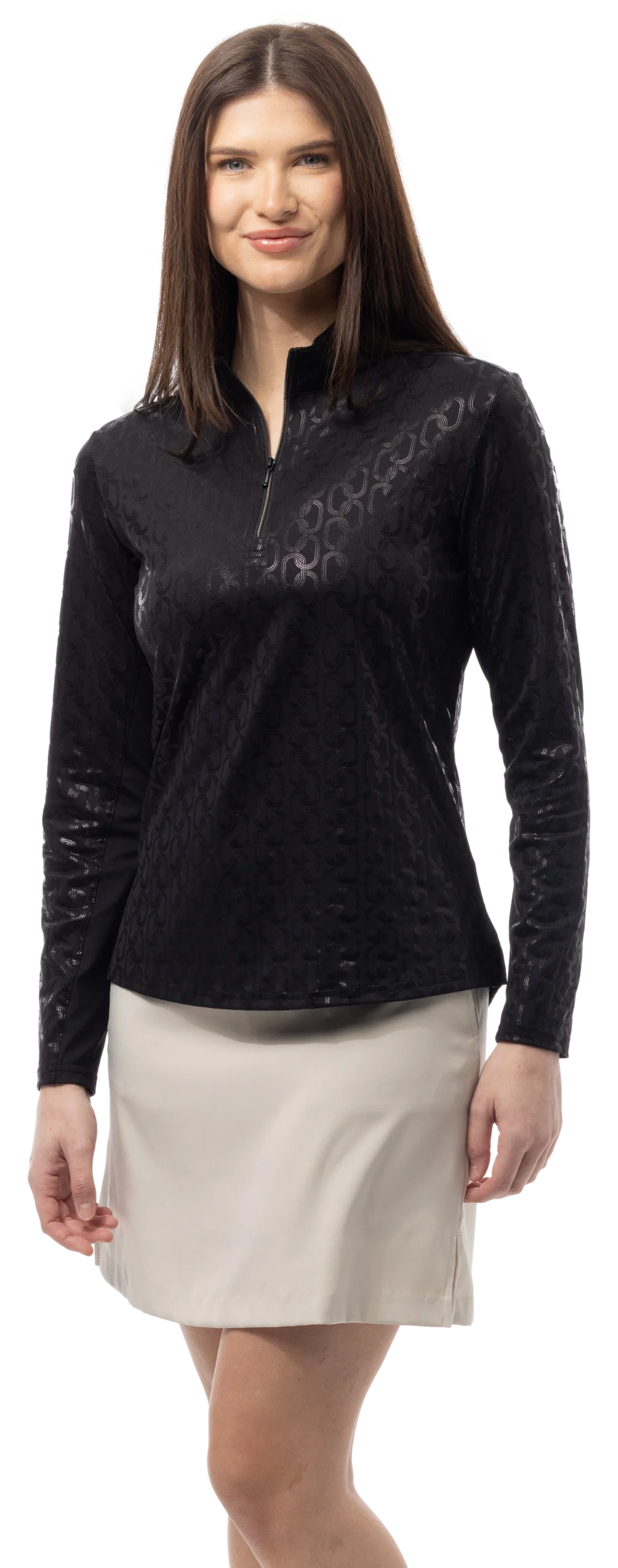SanSoleil Solshine Foil Print 1/4 Zip Sunshirt