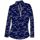 SanSoleil Solshine Foil Print 1/4 Zip Sunshirt