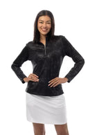 SanSoleil Solshine Foil Print 1/4 Zip Sunshirt