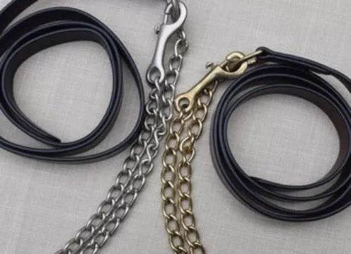 Black Oak Leather Lead with chain