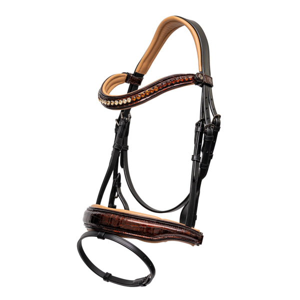 Halter Ego Limited edition Whiskey Croc Blk Leather