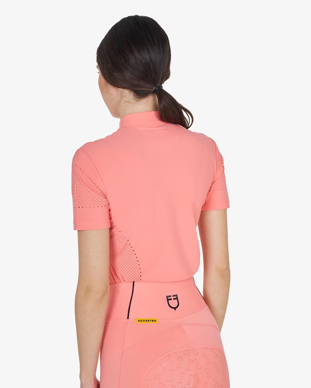 Equestro Perforated Training Polo SS Shirt