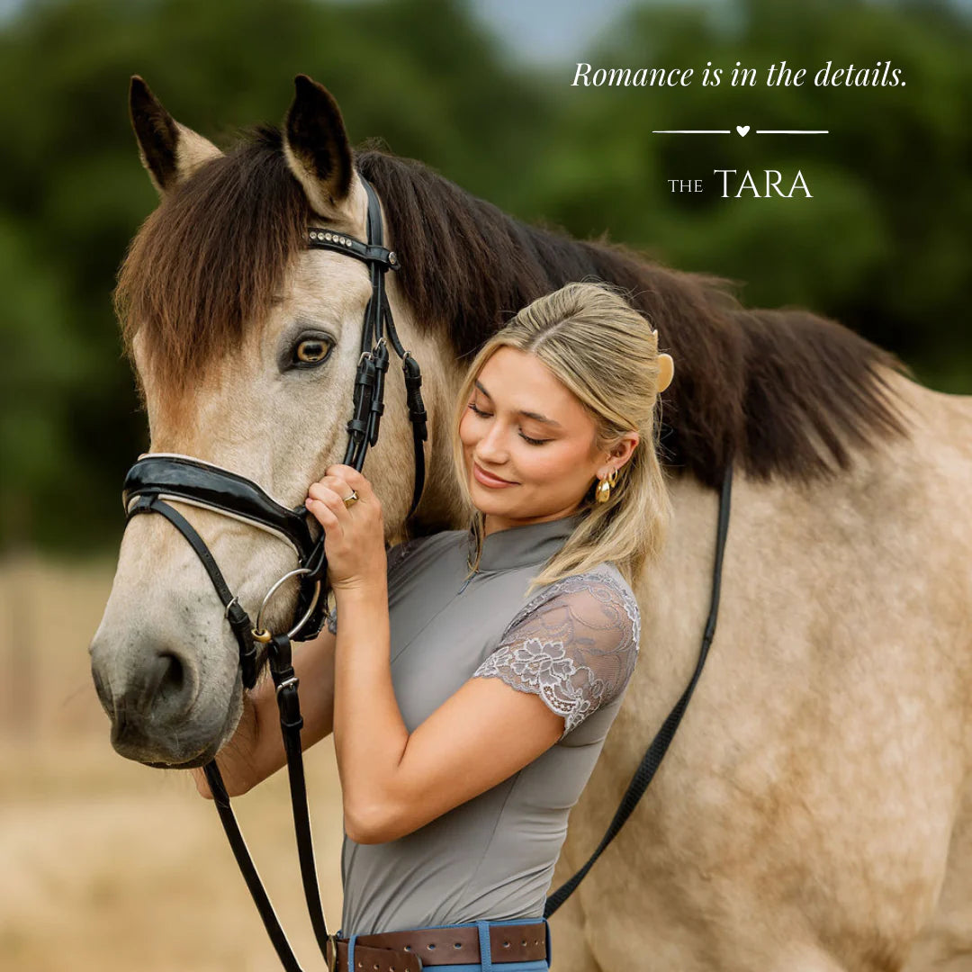 Halter Ego Tara Short Sleeve Lace Competition Shirt