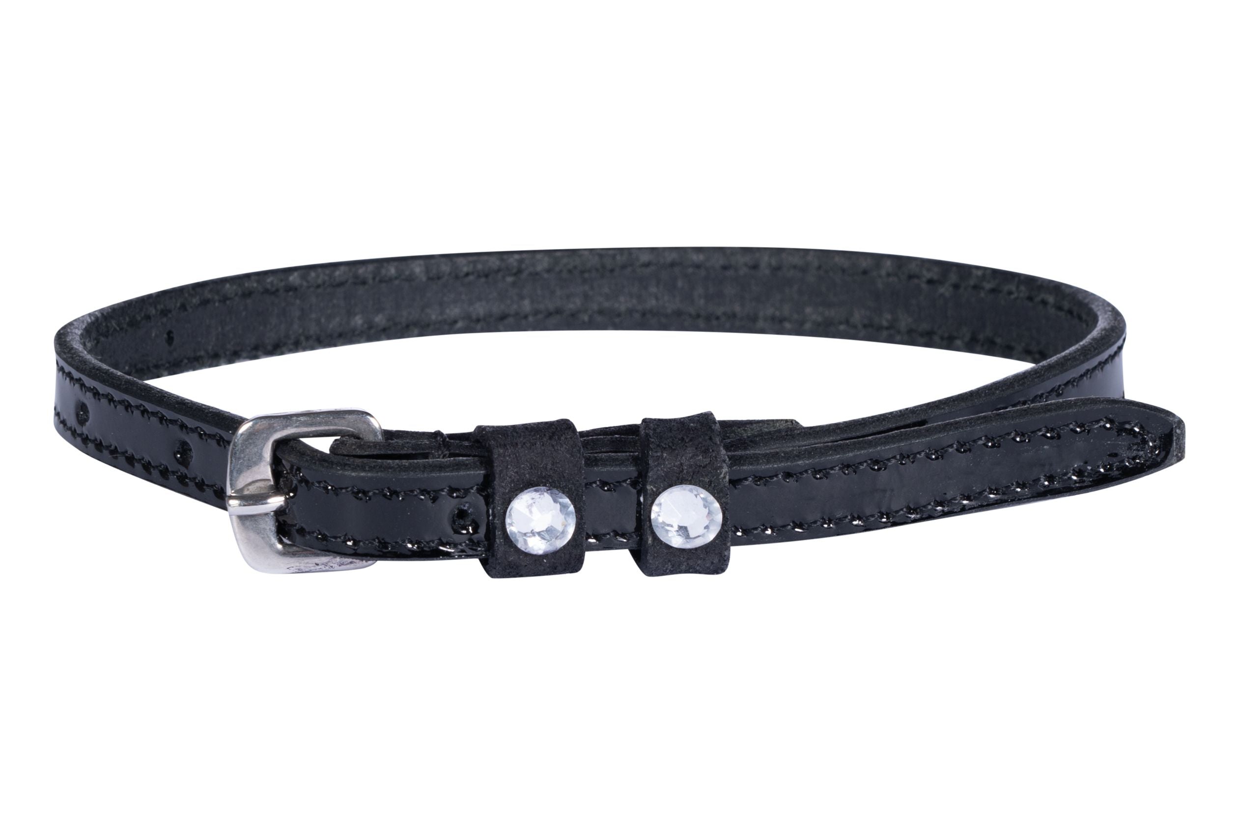 HKM Spur straps - Crystal - patent leather