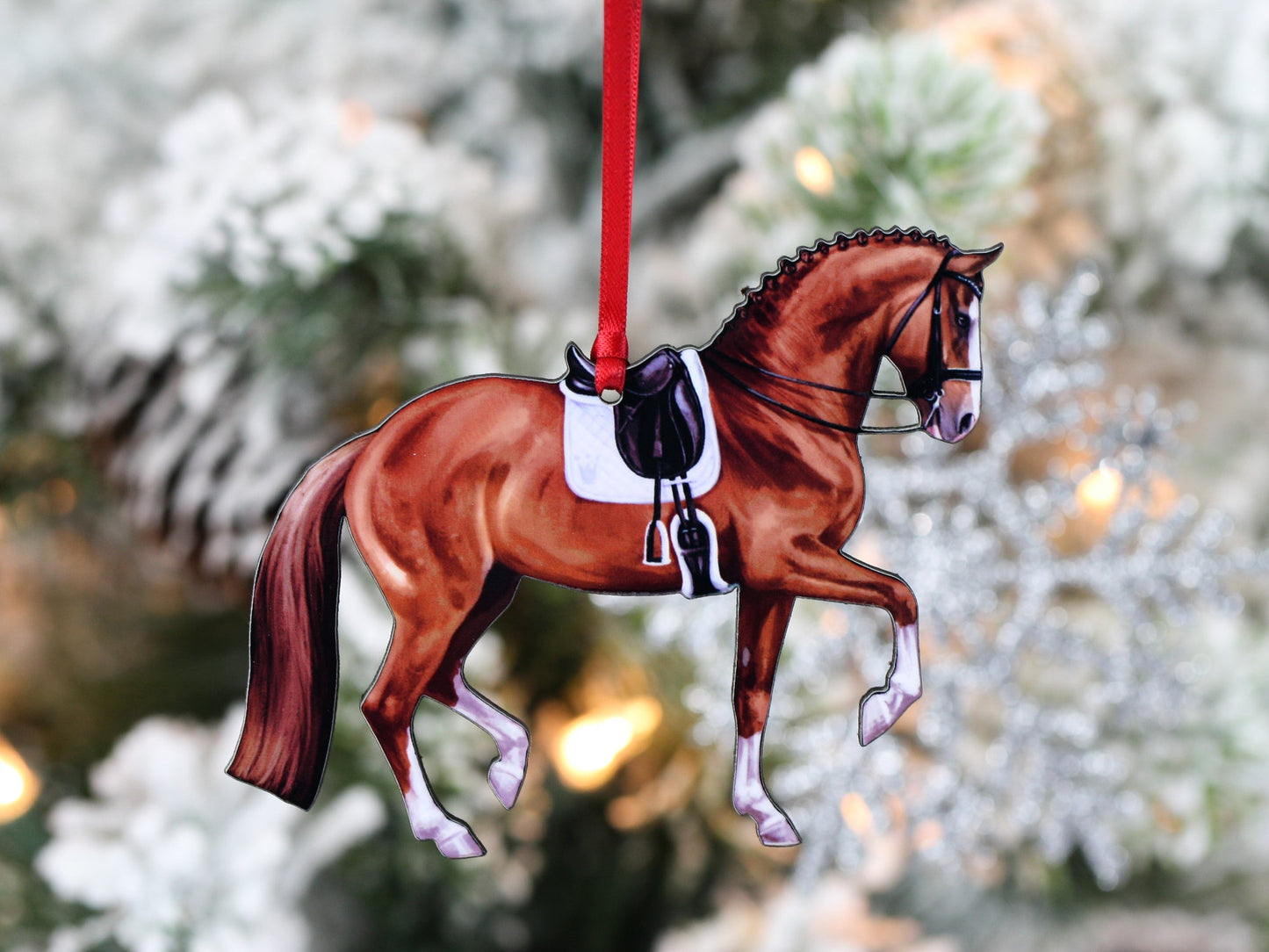 Classy Equine Dressage Horse Ornament