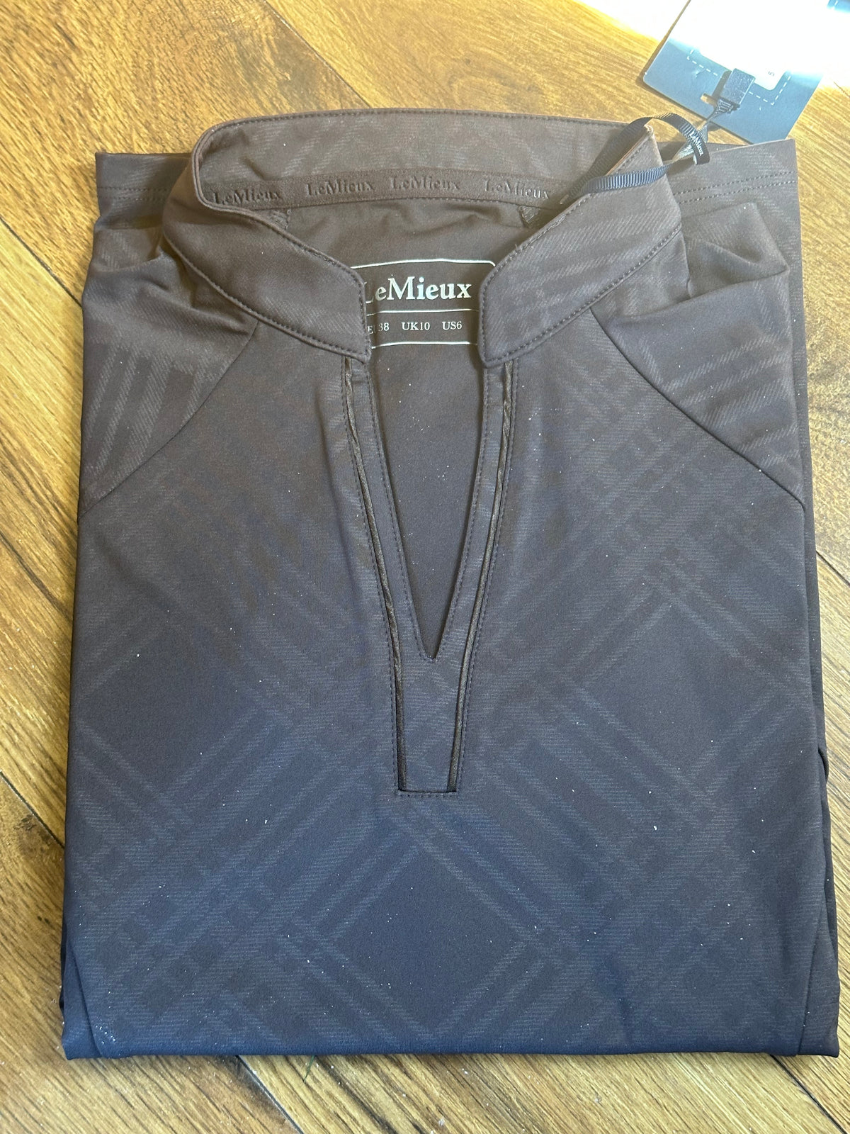 LeMieux Heritage Check Long Sleeve Base Layer Cocoa