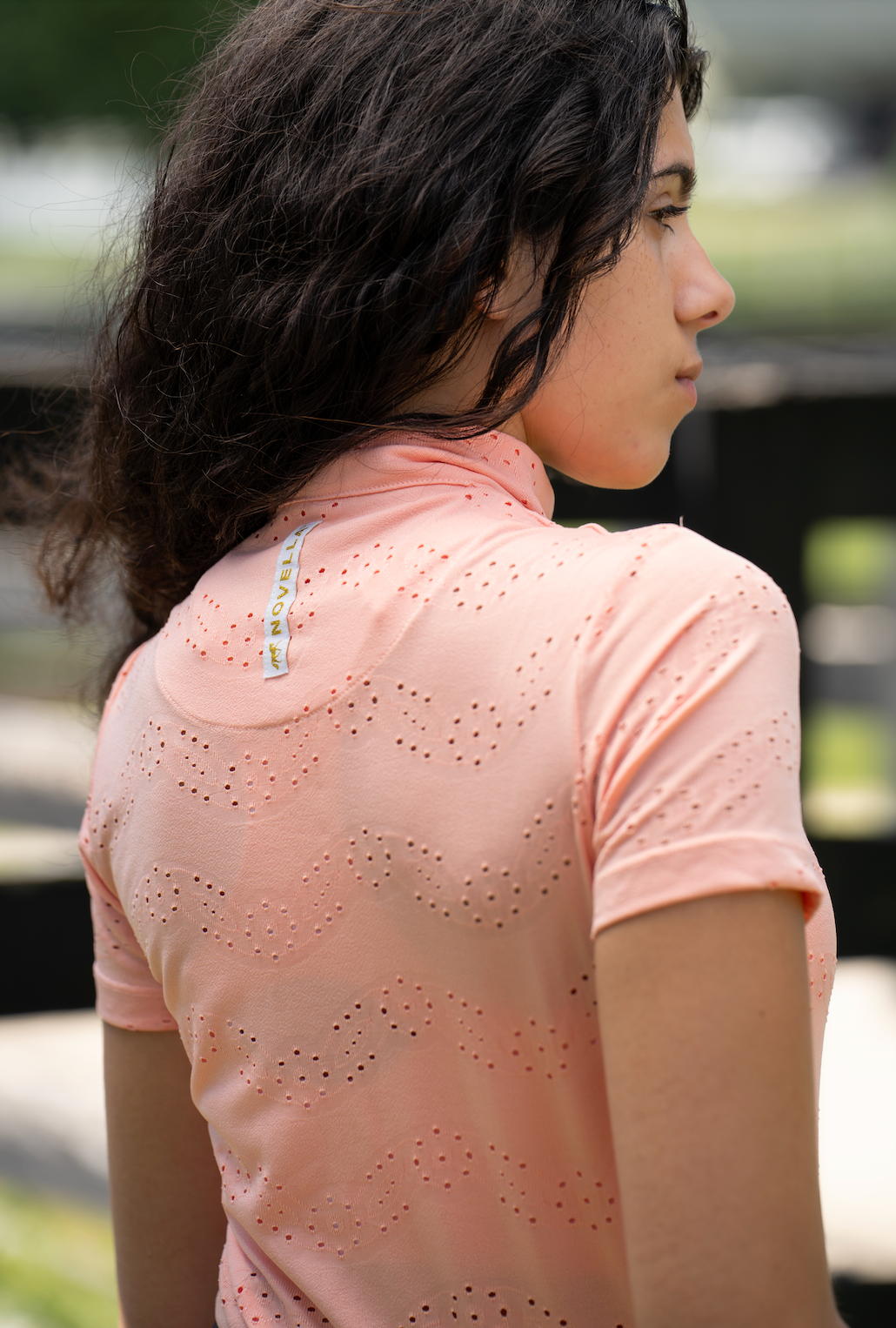Novella Equestrian Eyelet Cool Fit Shirt short sleeve