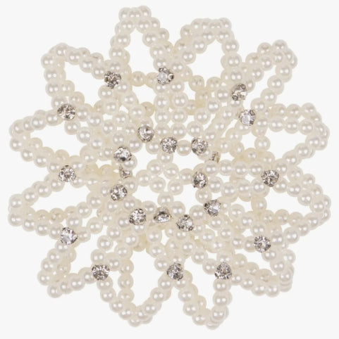 QHP Hair Net Pearl with strass White