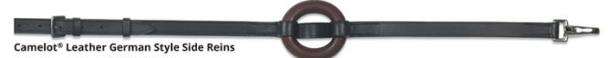 ERS German style side reins with donut, dark brown