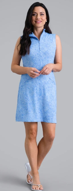 IBKUL Sleeveless Mock Neck Dress