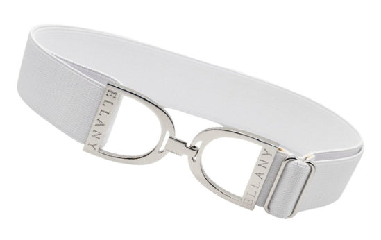 Ellany 1.5" Silver, Gold or Rose Gold Stirrup Buckle Elastic Belt