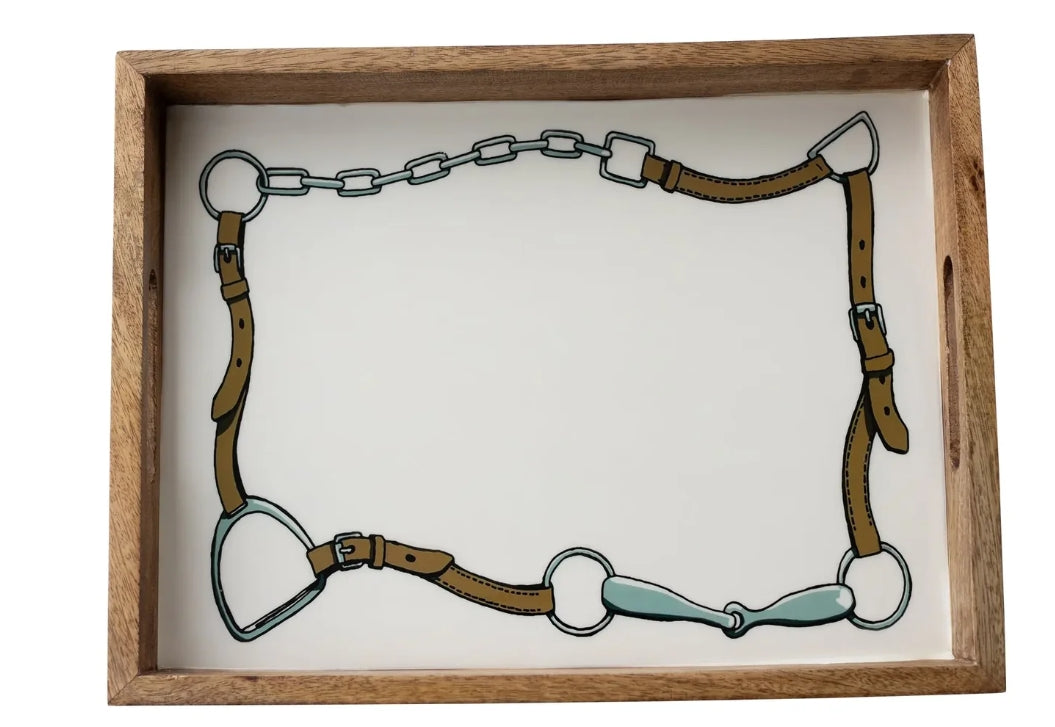 HE Rectangle Tray White with Stirrup, Bit