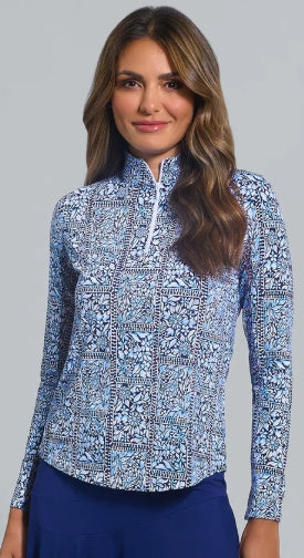 IBKUL Long Sleeve 1/4 Zip Sunshirt