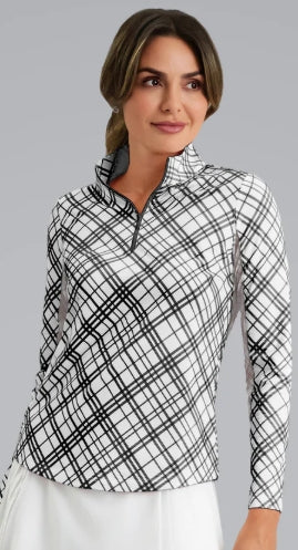 IBKUL Long Sleeve 1/4 Zip Sunshirt