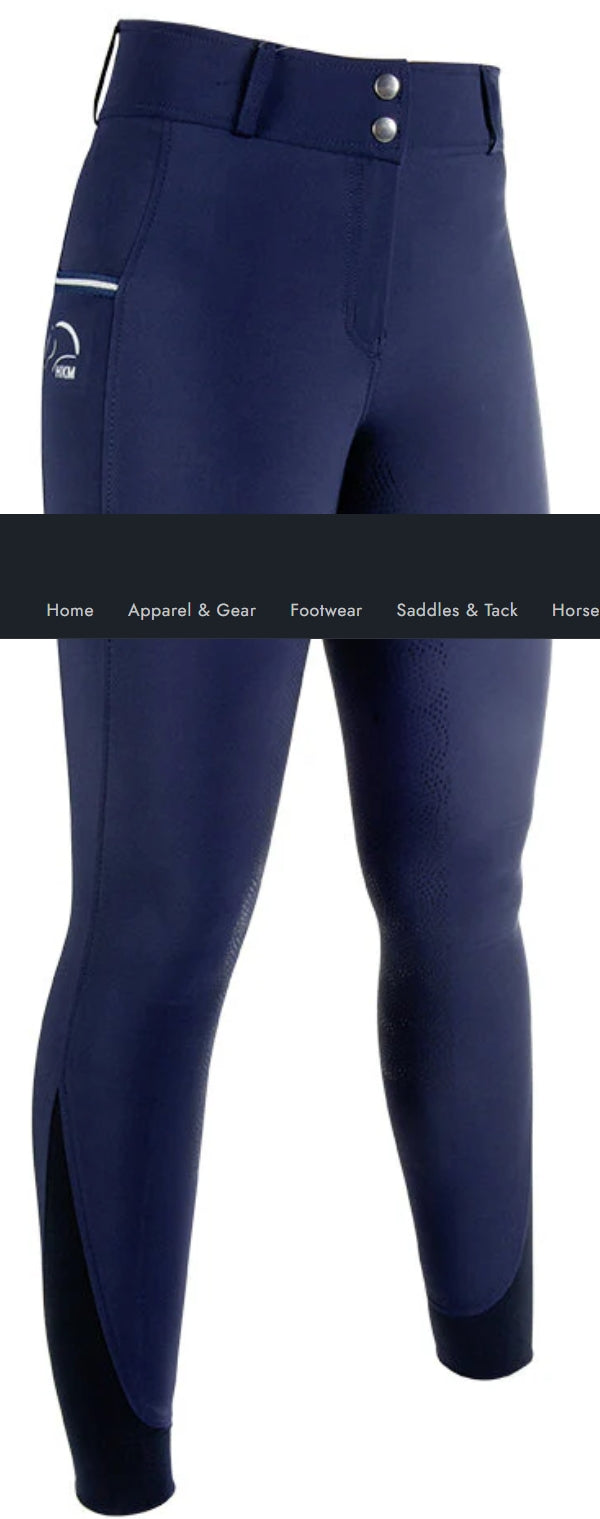 HKM Comfort- Style Silicone Full Seat Riding Breeches
