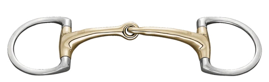 Herm Spr Dynamic RS Eggbutt Bit (D-Shaped Rings) - Single Jointed