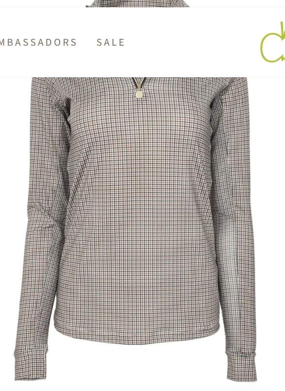 Dapple Bay Equestrian Toile Quarter Zip Sunshirt