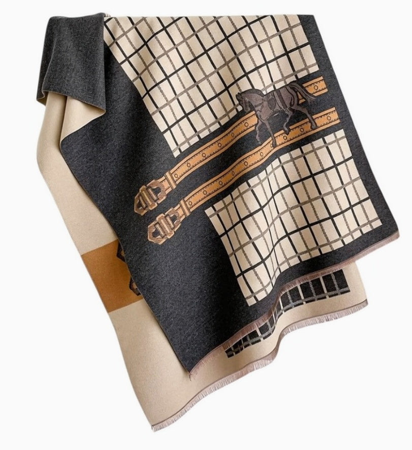 Awst Intl Plaid Acrylic Cashmere Scarf or throw