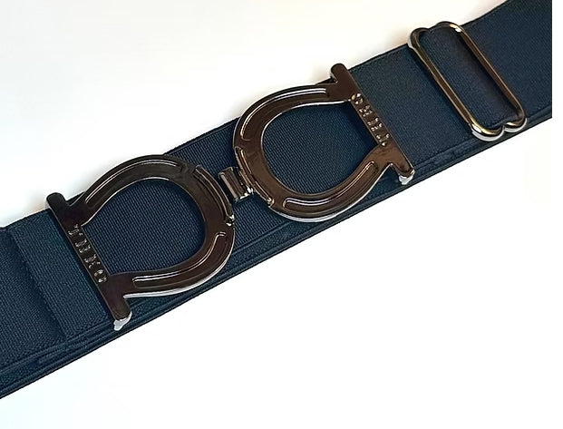 Theo Eq Stretch belts with Double horseshoe buckle