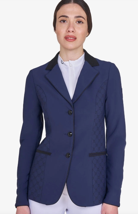 Equestro Flocked Monogram Competition Jacket
