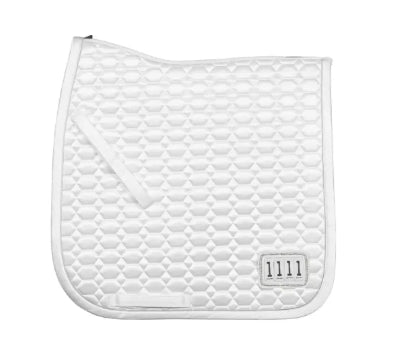 Cavalruby Competition Dressage Saddle Pad White with numbers