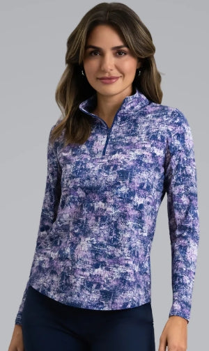 IBKUL Long Sleeve 1/4 Zip Sunshirt