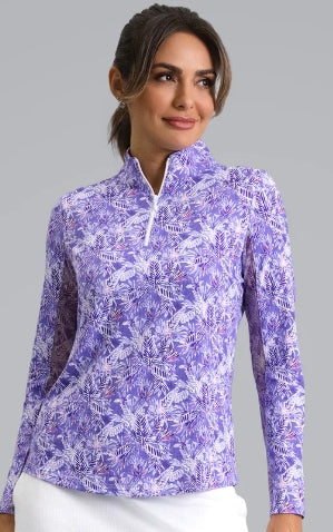 IBKUL Long Sleeve 1/4 Zip Sunshirt