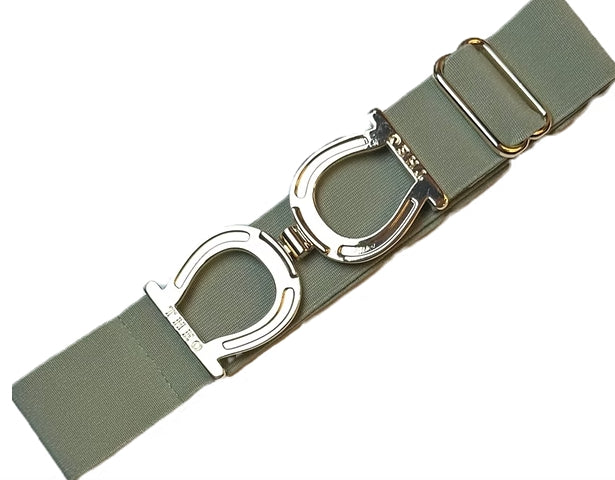 Theo Eq Stretch belts with Double horseshoe buckle