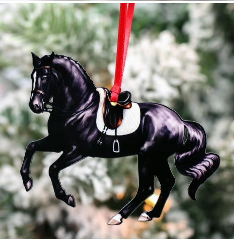Classy Equine Dressage Horse Ornament