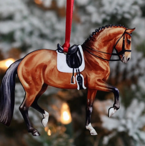 Classy Equine Dressage Horse Ornament