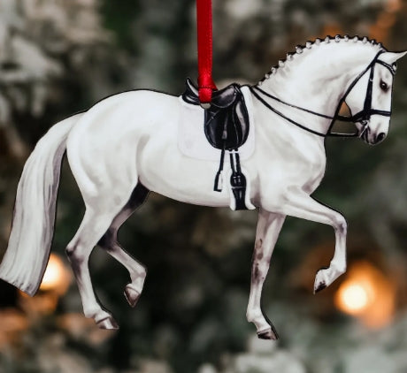 Classy Equine Dressage Horse Ornament