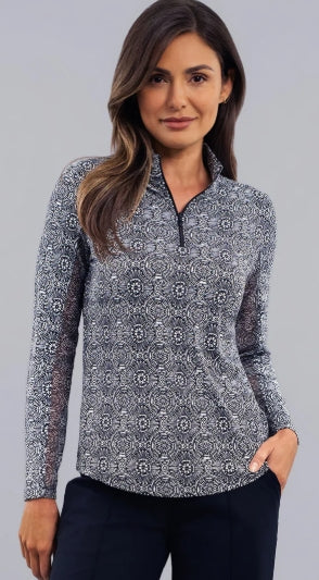 IBKUL long sleeves mock neck sunshirt 26