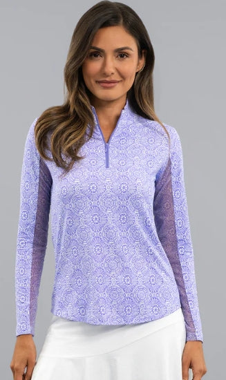 IBKUL long sleeves mock neck sunshirt 26