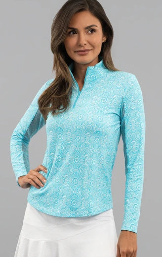 IBKUL long sleeves mock neck sunshirt 26