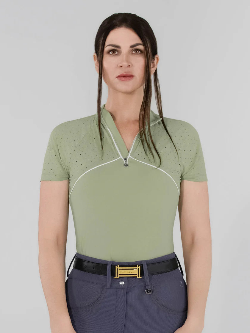 Dapplebay Air Cut 1/4 Zip Short Sleeve Riding top