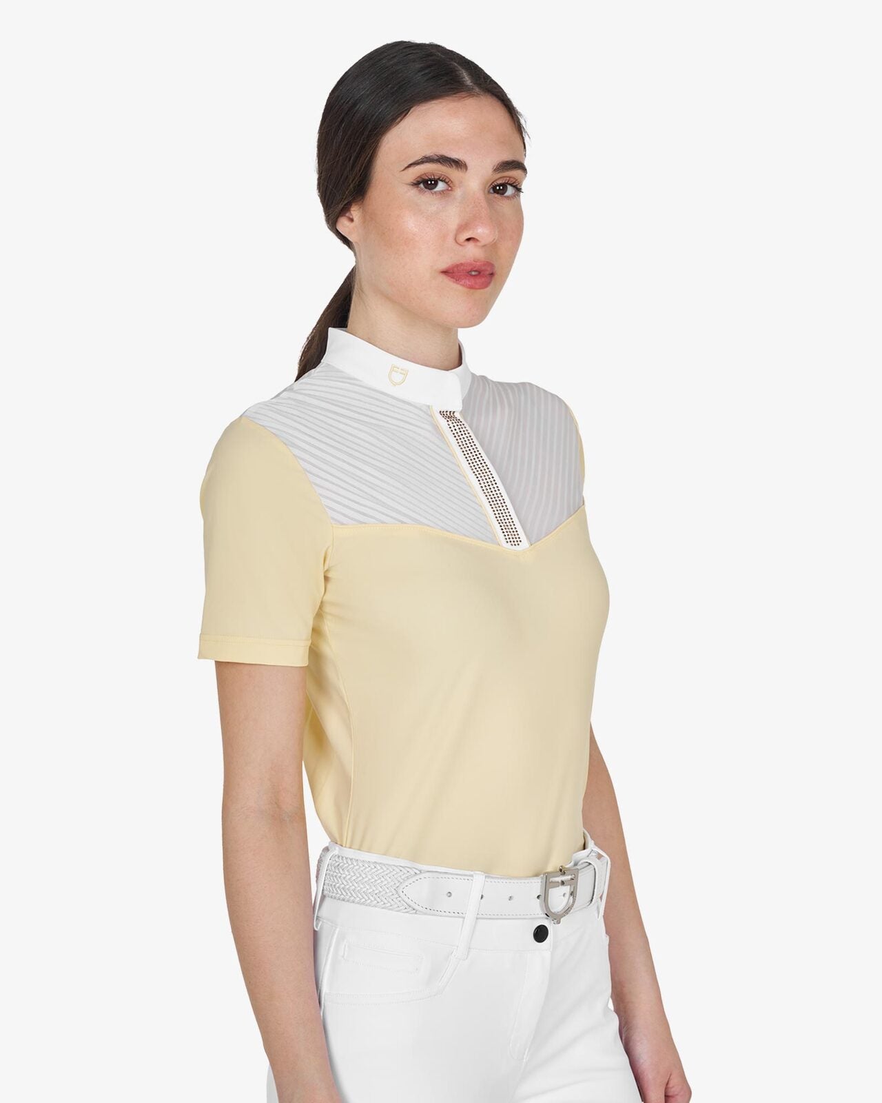 Equestro Elegant Rhinestone Competition Shirt S/S