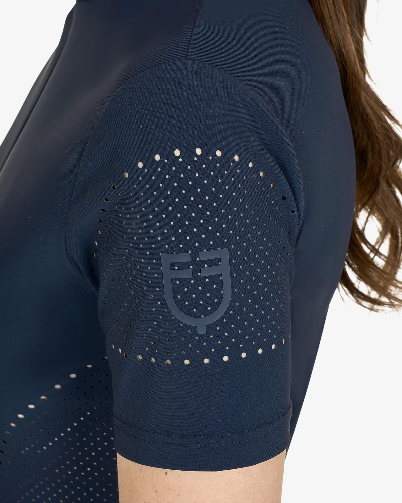 Equestro Perforated Training Polo SS Shirt