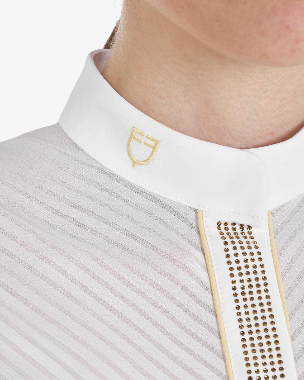 Equestro Elegant Rhinestone Competition Shirt S/S