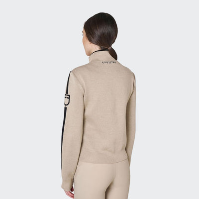 Equestro Full Zip Hybrid Nylon knit Jacket, Cobbelstone