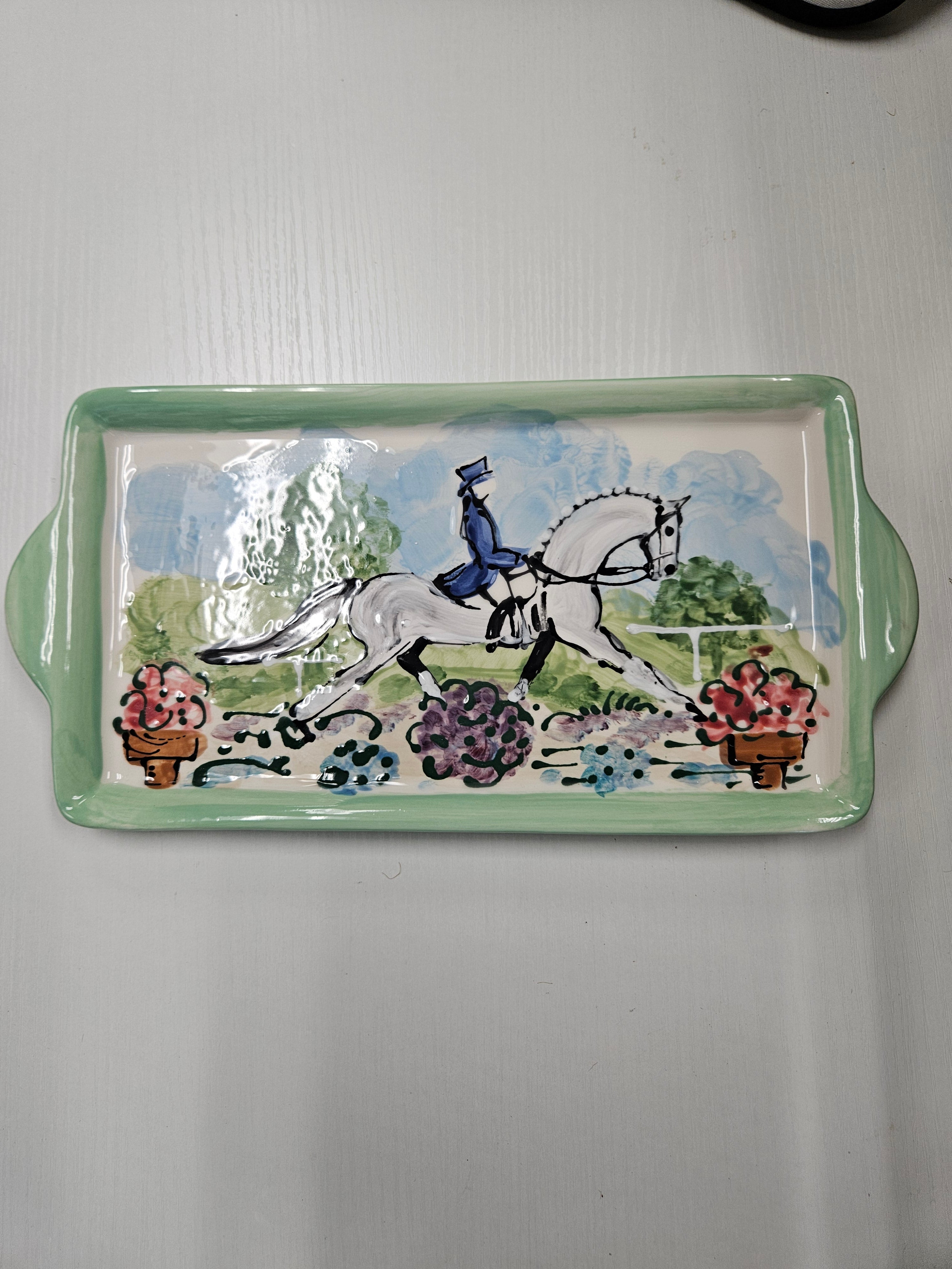 Frederique Hand Painted Ceramic Rectangular Tray