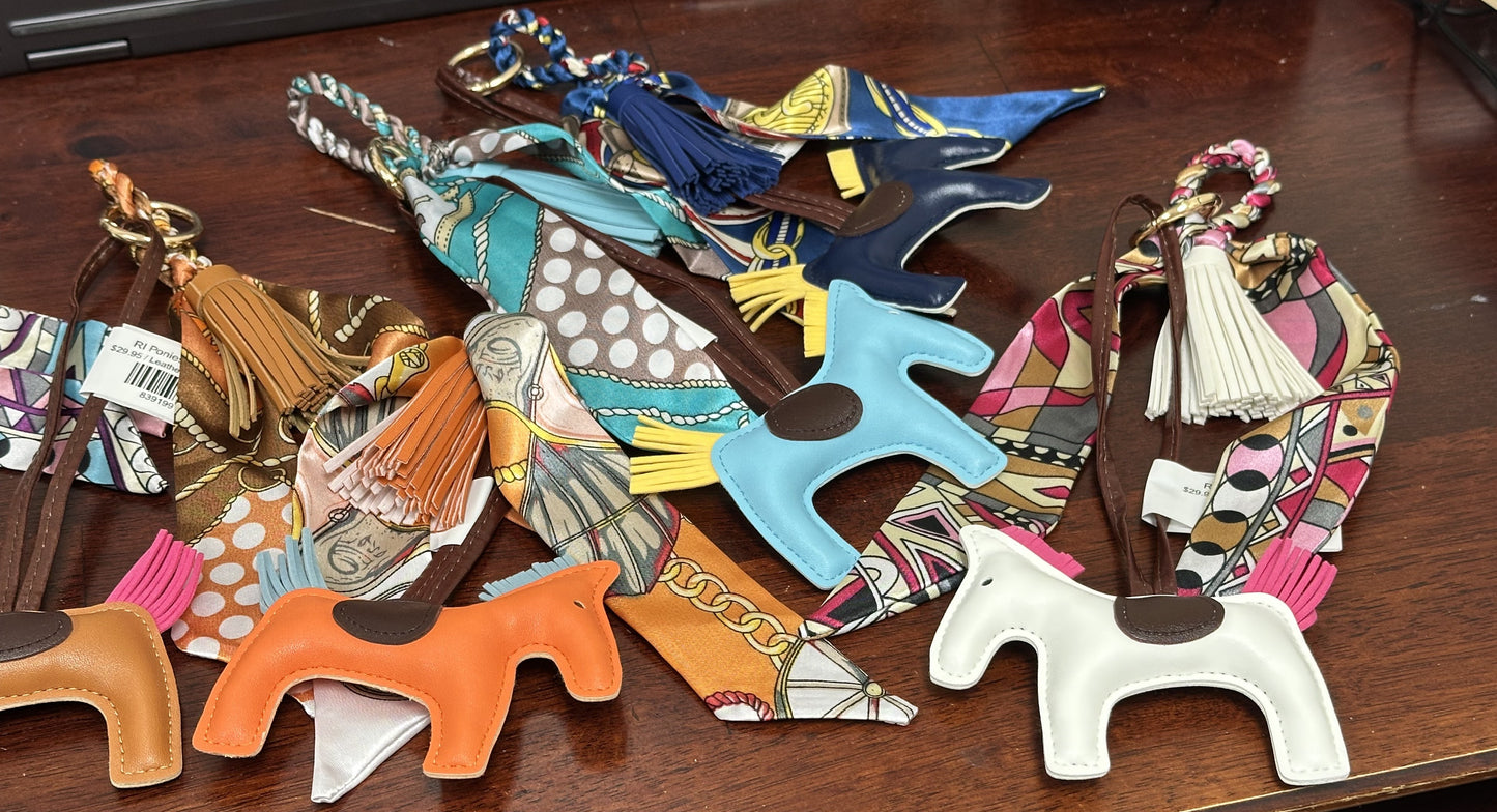 RI  Vegan Leather Ponies with  matching scarfs