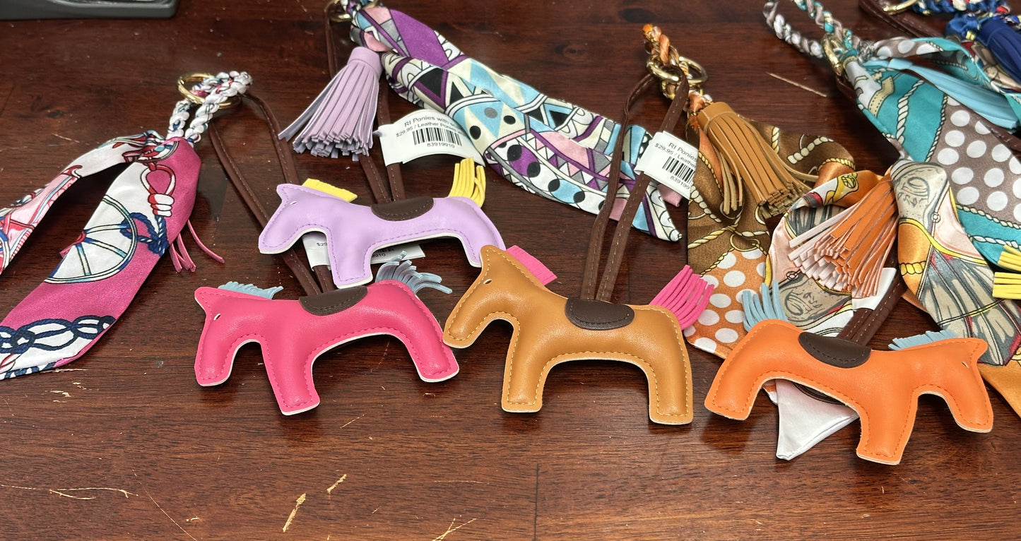 RI  Vegan Leather Ponies with  matching scarfs
