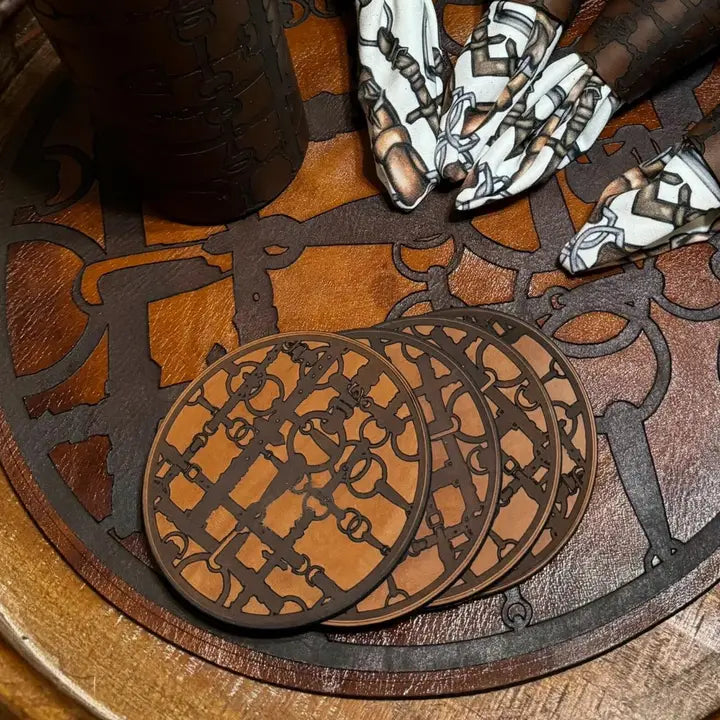 Leather Equestrian Coasters