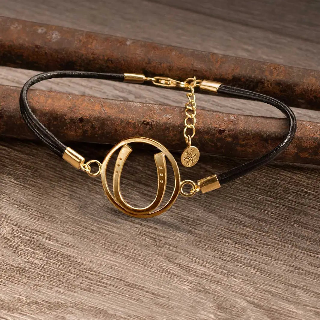 Urban Equestrian Lucky Leather Horseshoe Bracelet