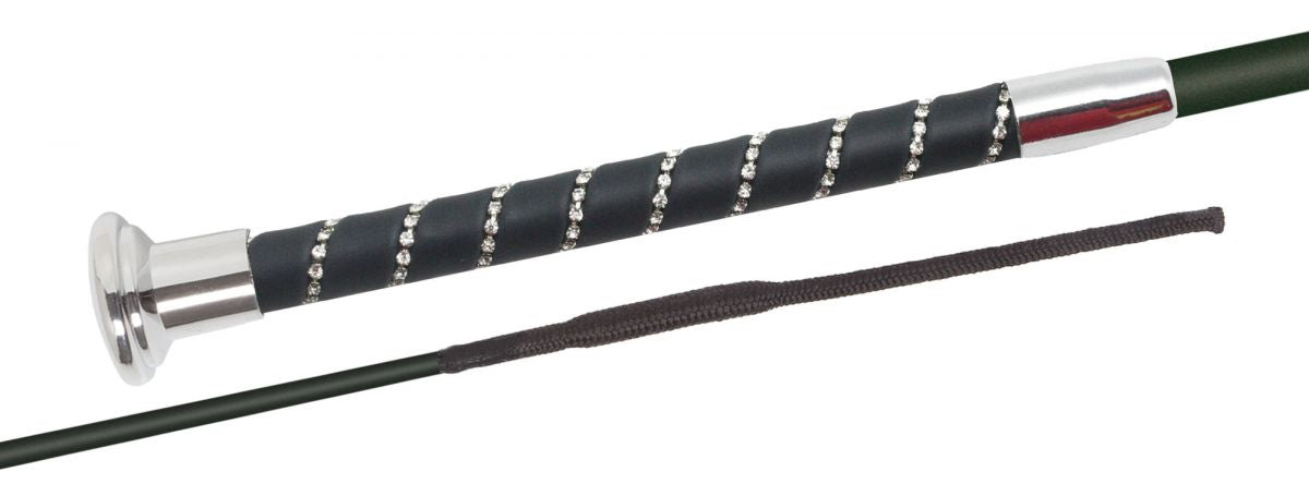 Fleck Fiberglass Whip with Crystal Wrapped Grip