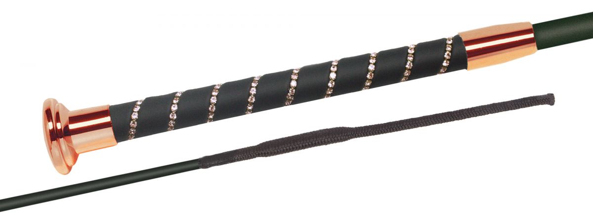 Fleck Fiberglass Whip with Crystal Wrapped Grip